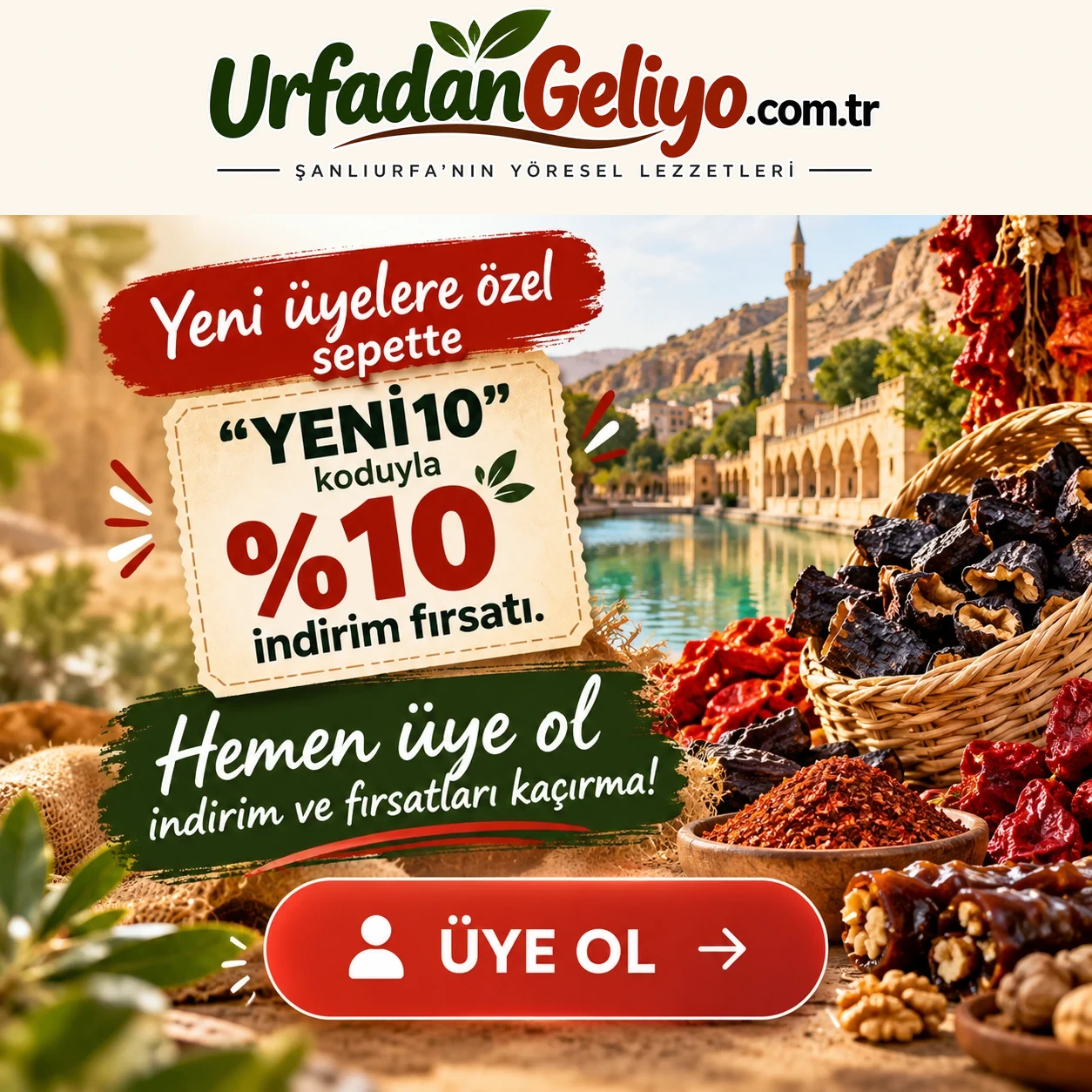 Yeni üyelere özel YENİ10 koduyla yüzde 10 indirim fırsatı